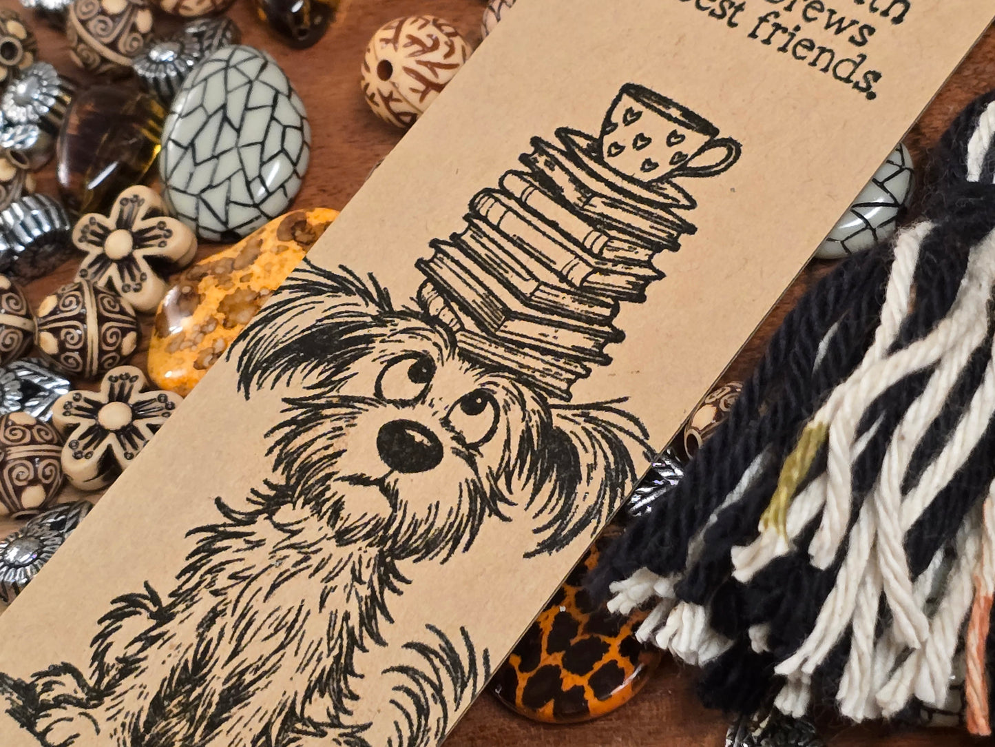 "The best days are filled with books, brews, and best friends." Bookmark