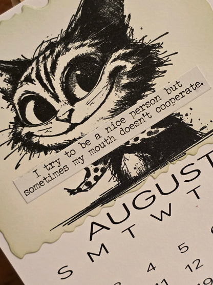 "Animals with Attitude" 2026 Desktop Calendar (Small) - Easel sold separately