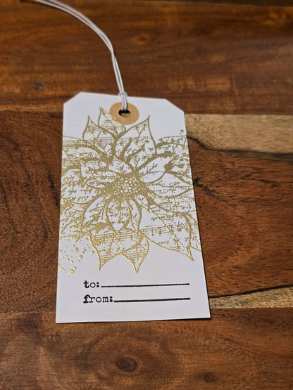 Wintery Nature Themed Holiday Gift Tags (Double Sided, Set of 5)