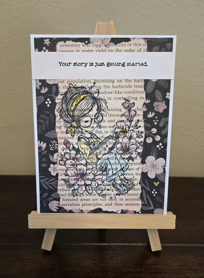 "Your story is just getting started." Handmade Greeting Card