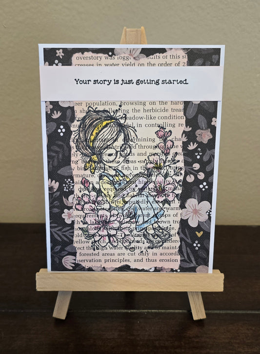 "Your story is just getting started." Handmade Greeting Card