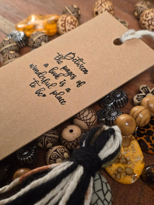 "Between the pages of a book is a wonderful place to be." Bookmark