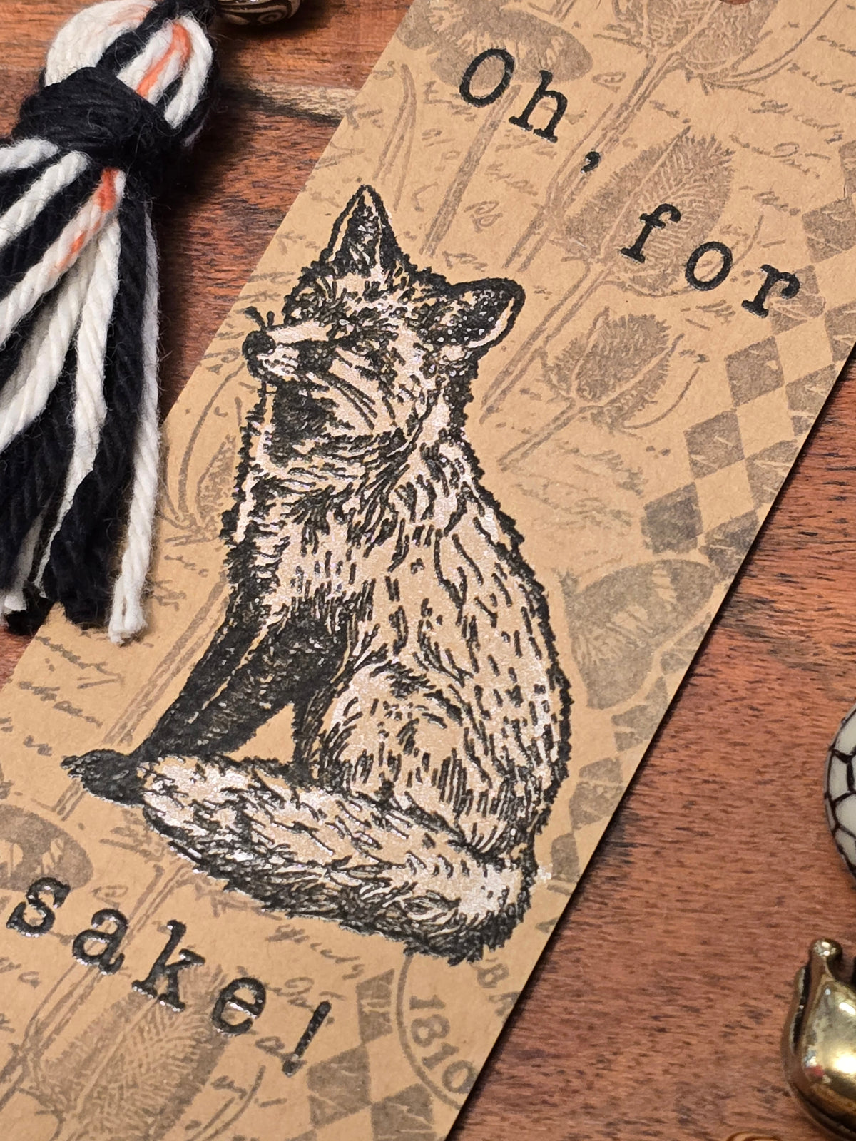 Oh, for fox sake! Coordinating Handmade Bookmark and Notebook Set