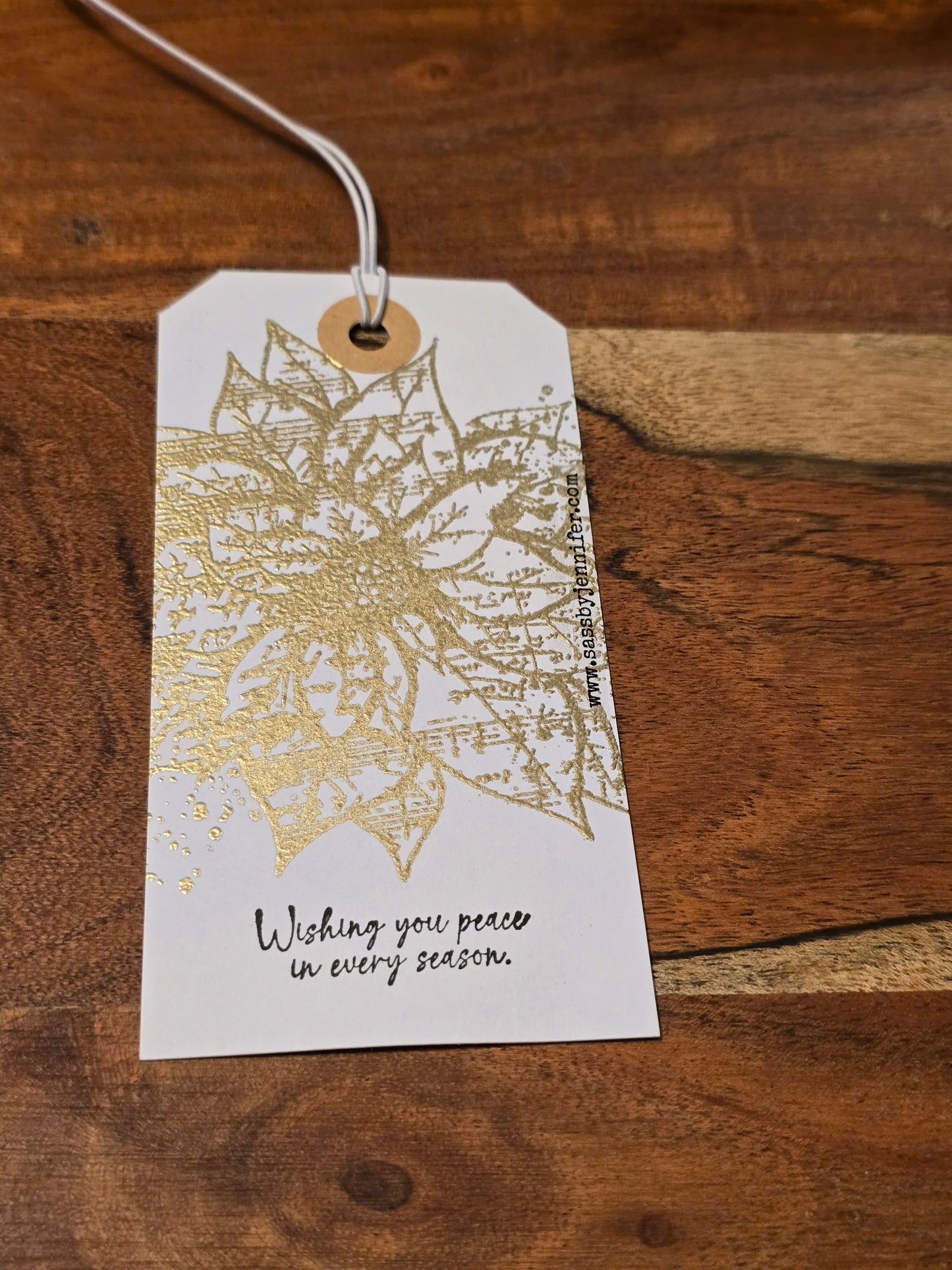 Wintery Nature Themed Holiday Gift Tags (Double Sided, Set of 5)