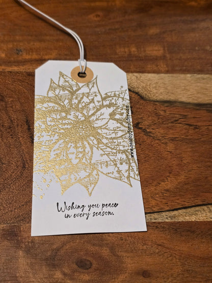 Wintery Nature Themed Holiday Gift Tags (Double Sided, Set of 5)