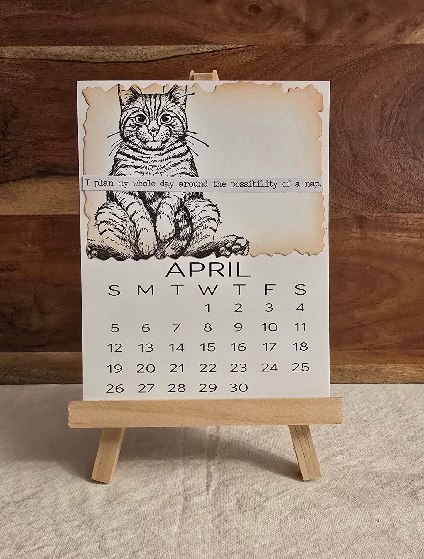 "Animals with Attitude" 2026 Desktop Calendar (Small) - Easel sold separately