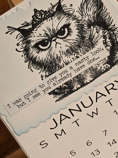 "Animals with Attitude" 2026 Desktop Calendar (Small) - Easel sold separately