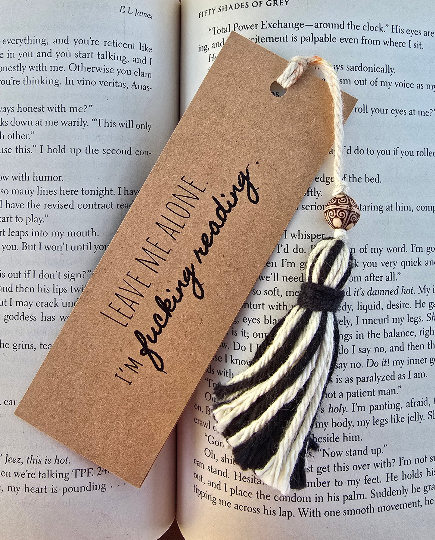 "Leave me alone. I'm fucking reading." Bookmark