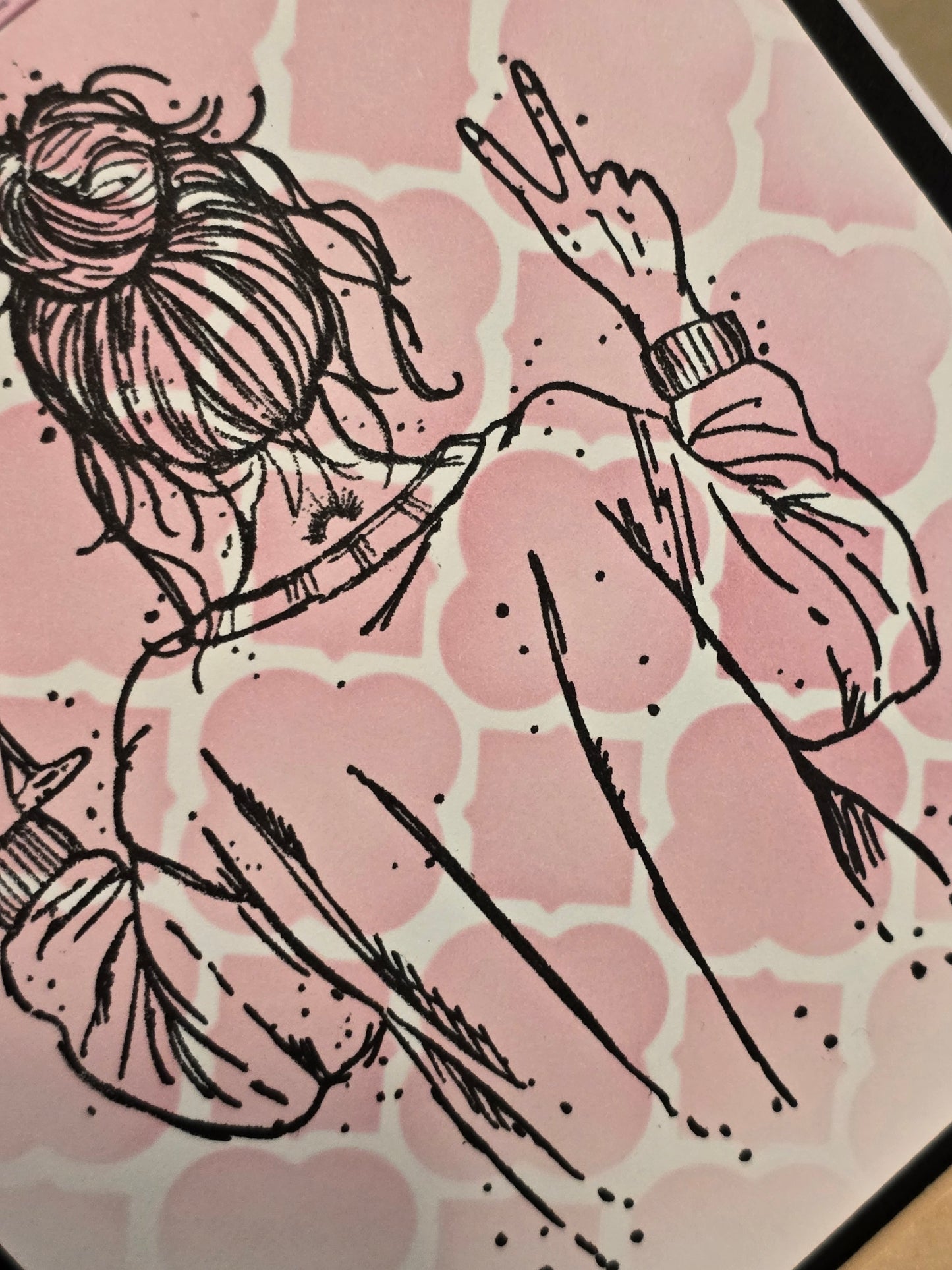 "My last F is evaporating... much like my estrogen." Handmade Greeting Card