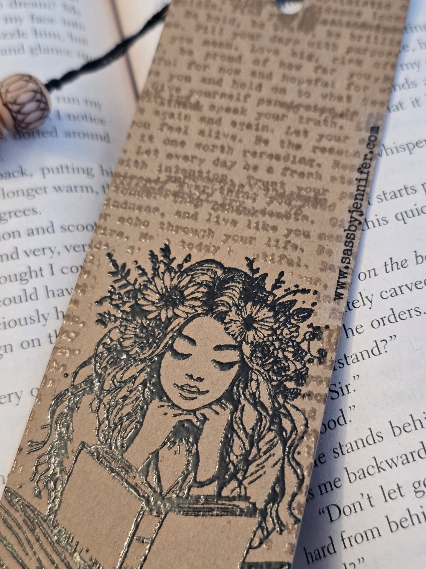"BOOK WHORE" Handmade Boomark