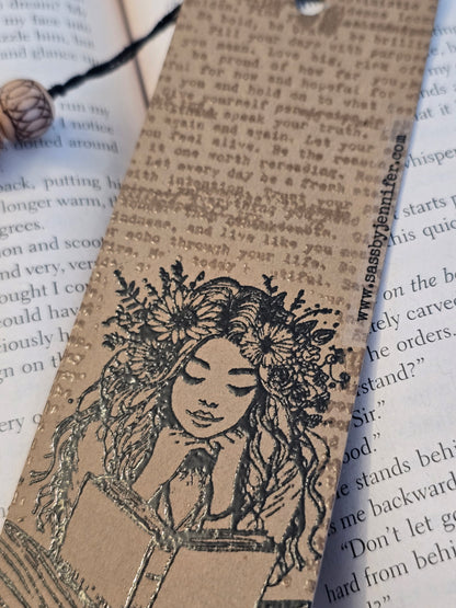 "BOOK WHORE" Handmade Boomark