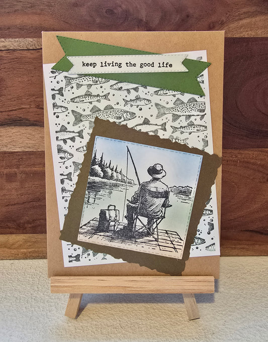 "Keep living the good life" Handmade Father's Day Card
