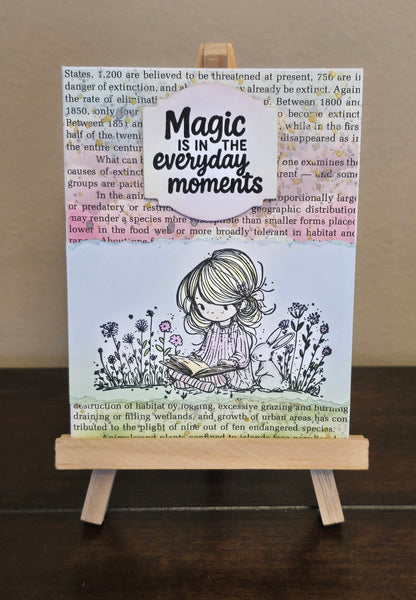 "Magic is in the everyday moments." Handmade Greeting Card
