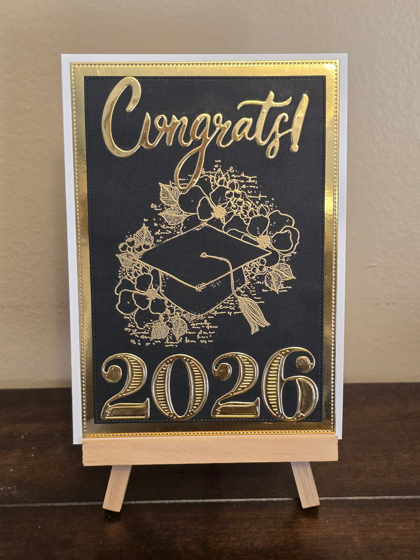 "Congrats" 2026 Handmade Graduation Card