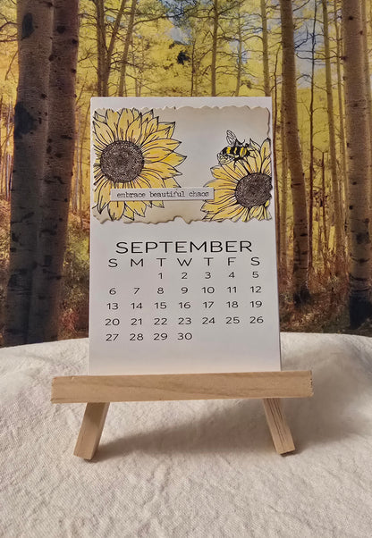 2026 Motivational Desk Calendar (Small) - Easel sold separately