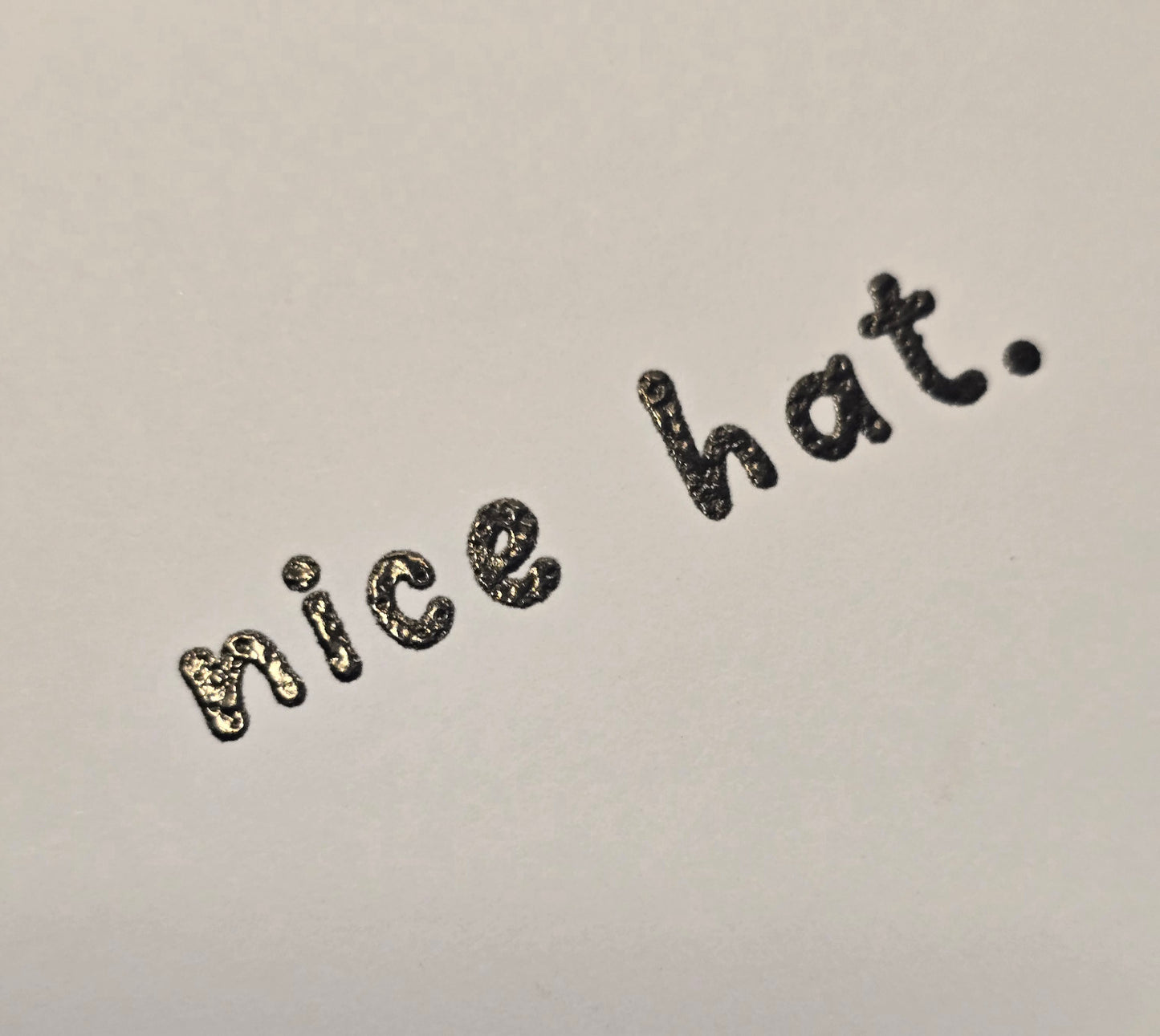 "nice hat" Handmade Graduation Card (without spring feature)