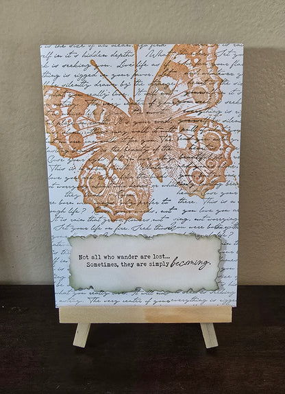 Not all who wander are lost... Sometimes, they are simply becoming. Handmade Greeting Card