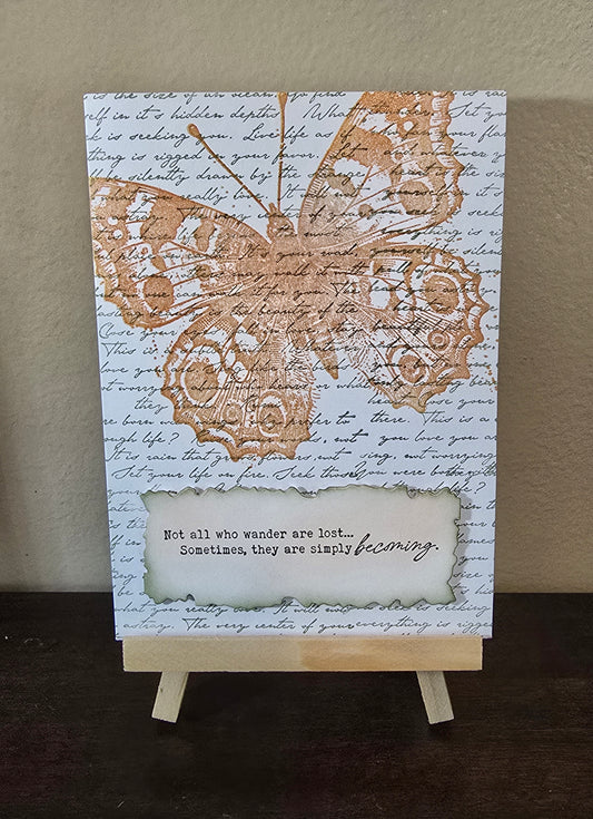 Not all who wander are lost... Sometimes, they are simply becoming. Handmade Greeting Card