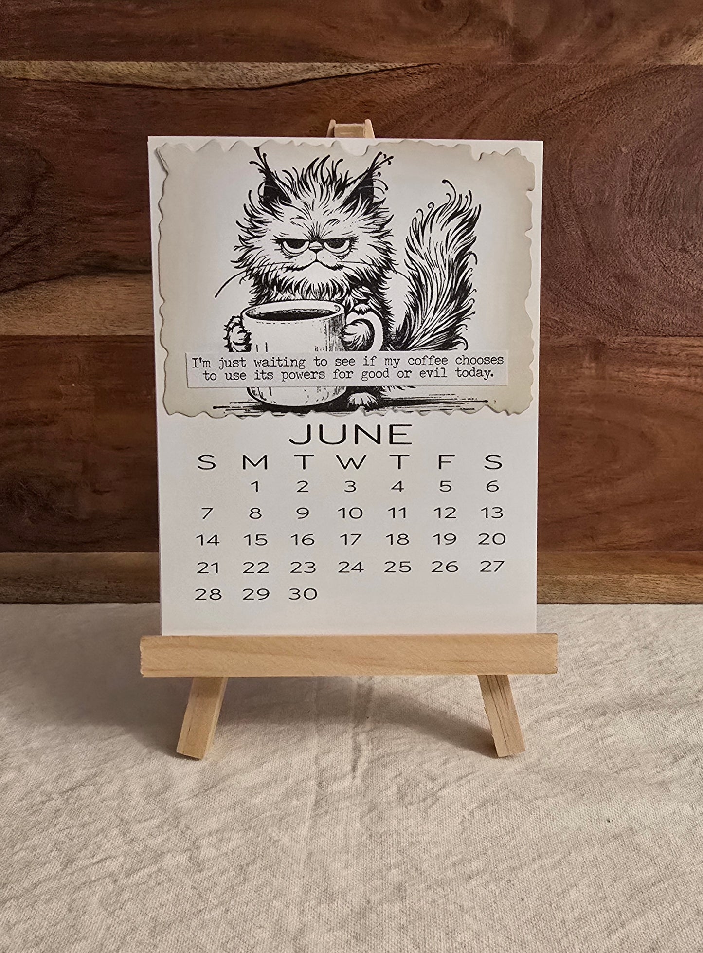 "Animals with Attitude" 2026 Desktop Calendar (Small) - Easel sold separately
