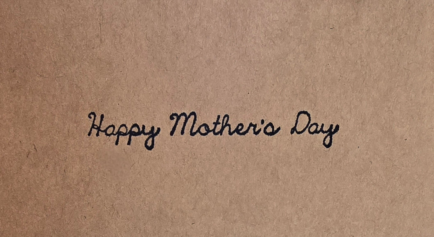 The best things in life begin in a mother's nest. Handmade Mother's Day Card