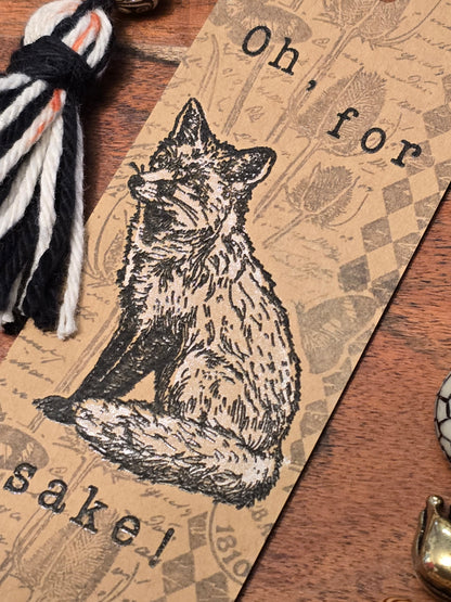 Oh, for fox sake! Handmade Bookmark