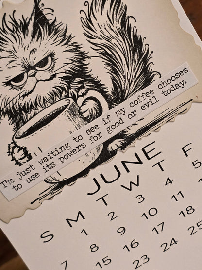 "Animals with Attitude" 2026 Desktop Calendar (Small) - Easel sold separately