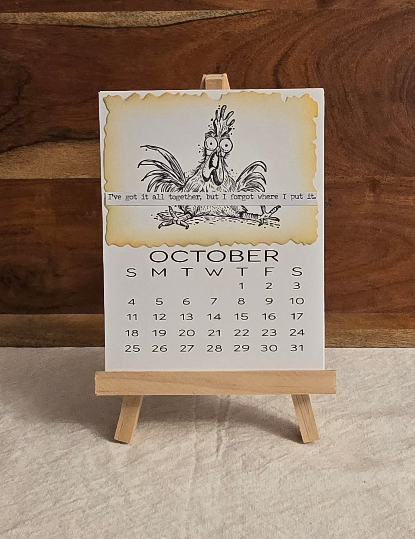 "Animals with Attitude" 2026 Desktop Calendar (Small) - Easel sold separately