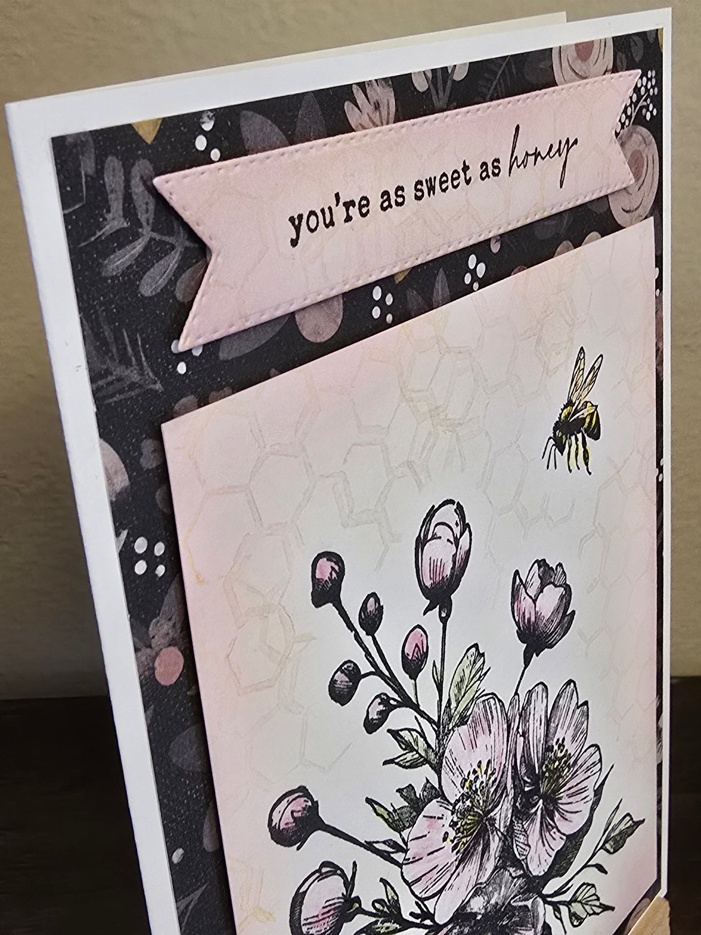 "You're as sweet as honey" Handmade Greeting Card