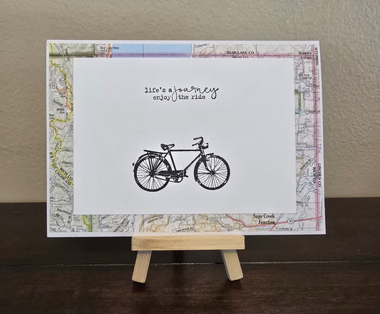 Life's a journey - enjoy the ride (Handmade Greeting Card)