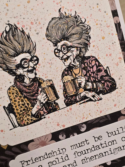 "Friendship must be built..." Handmade Greeting Card