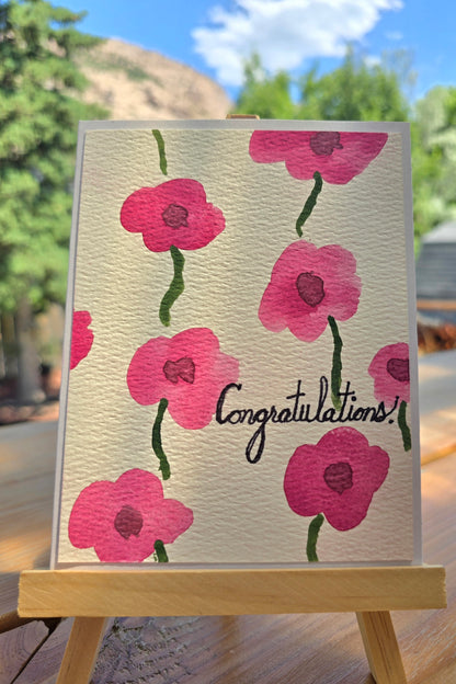 Watercolor Flowers - Assorted Notecards (Set of 4)