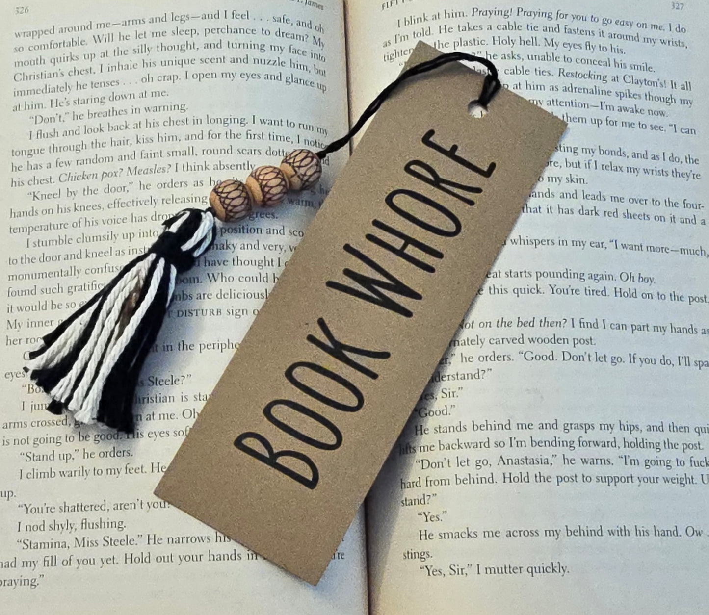 "BOOK WHORE" Handmade Boomark