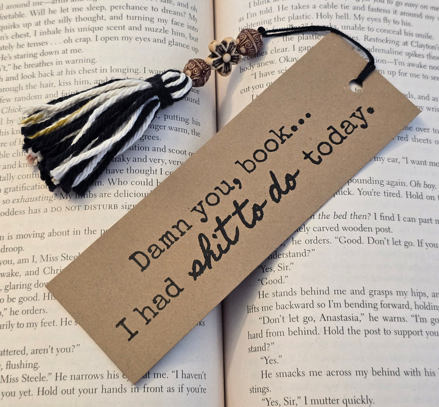 "Damn you book...I had shit to do today." Bookmark