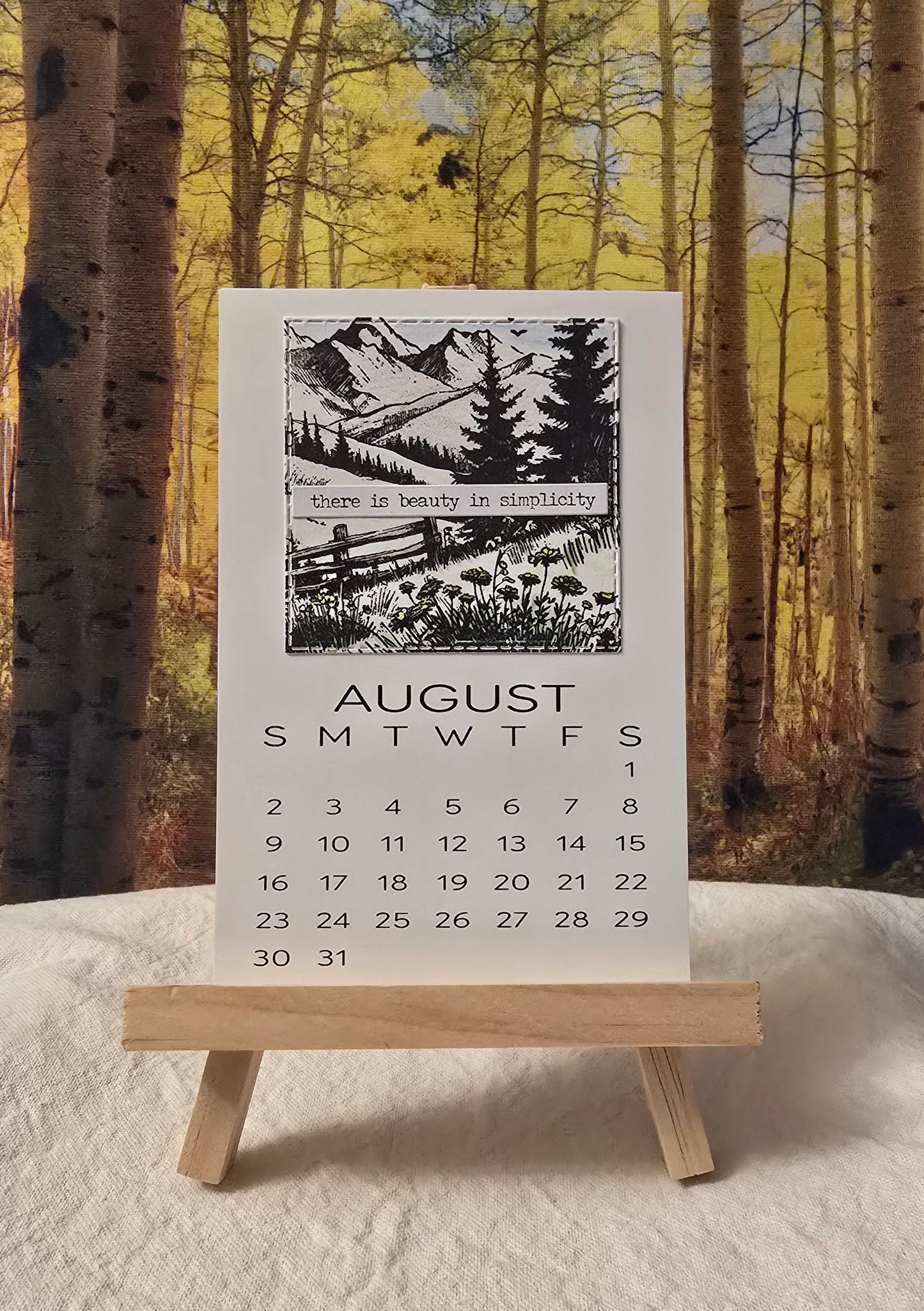 2026 Motivational Desk Calendar (Small) - Easel sold separately