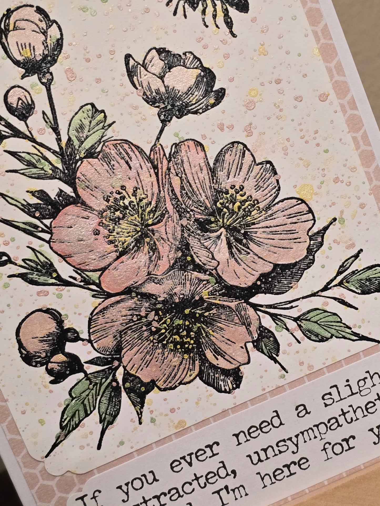 "If you ever need a slightly distracted..." Handmade Greeting Card