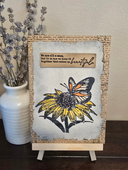 We are all a mess... Blank Handmade Greeting Card