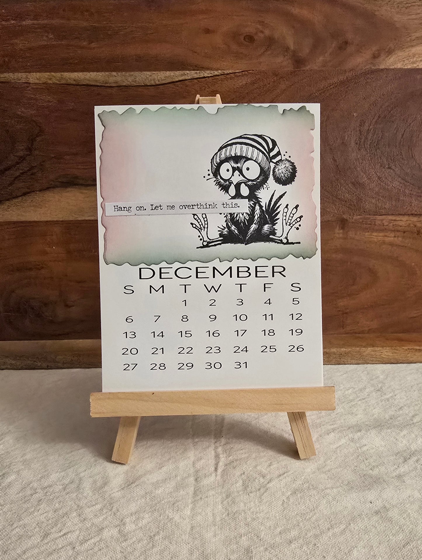"Animals with Attitude" 2026 Desktop Calendar (Small) - Easel sold separately