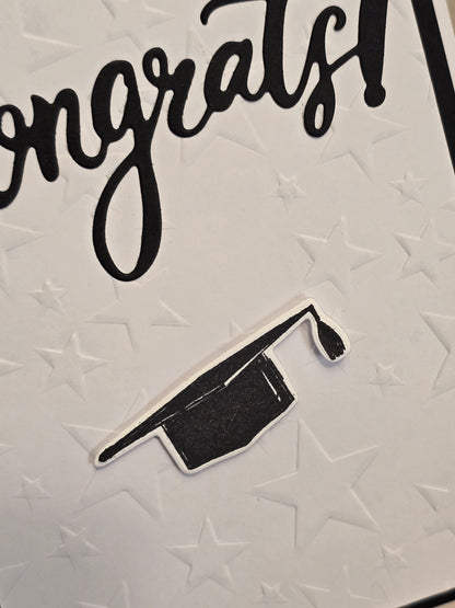 "Congrats" Handmade Graduation Card