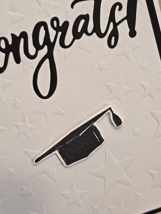 "Congrats" Handmade Graduation Card
