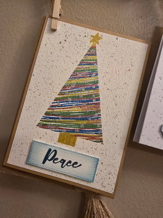 "Peace" Handmade Holiday Card