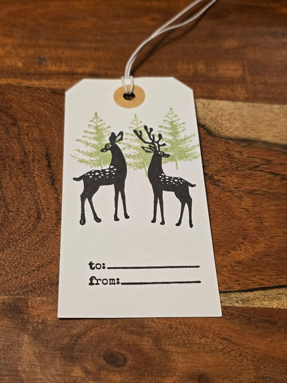 Wintery Nature Themed Holiday Gift Tags (Double Sided, Set of 5)