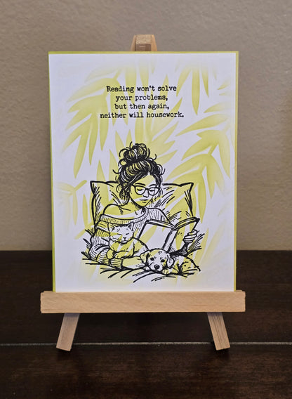 Sassy Girl Notecard Set (5 unique designs, blank Inside)