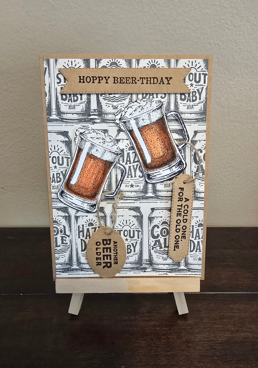 Hoppy Beer-thday Handmade Birthday Card
