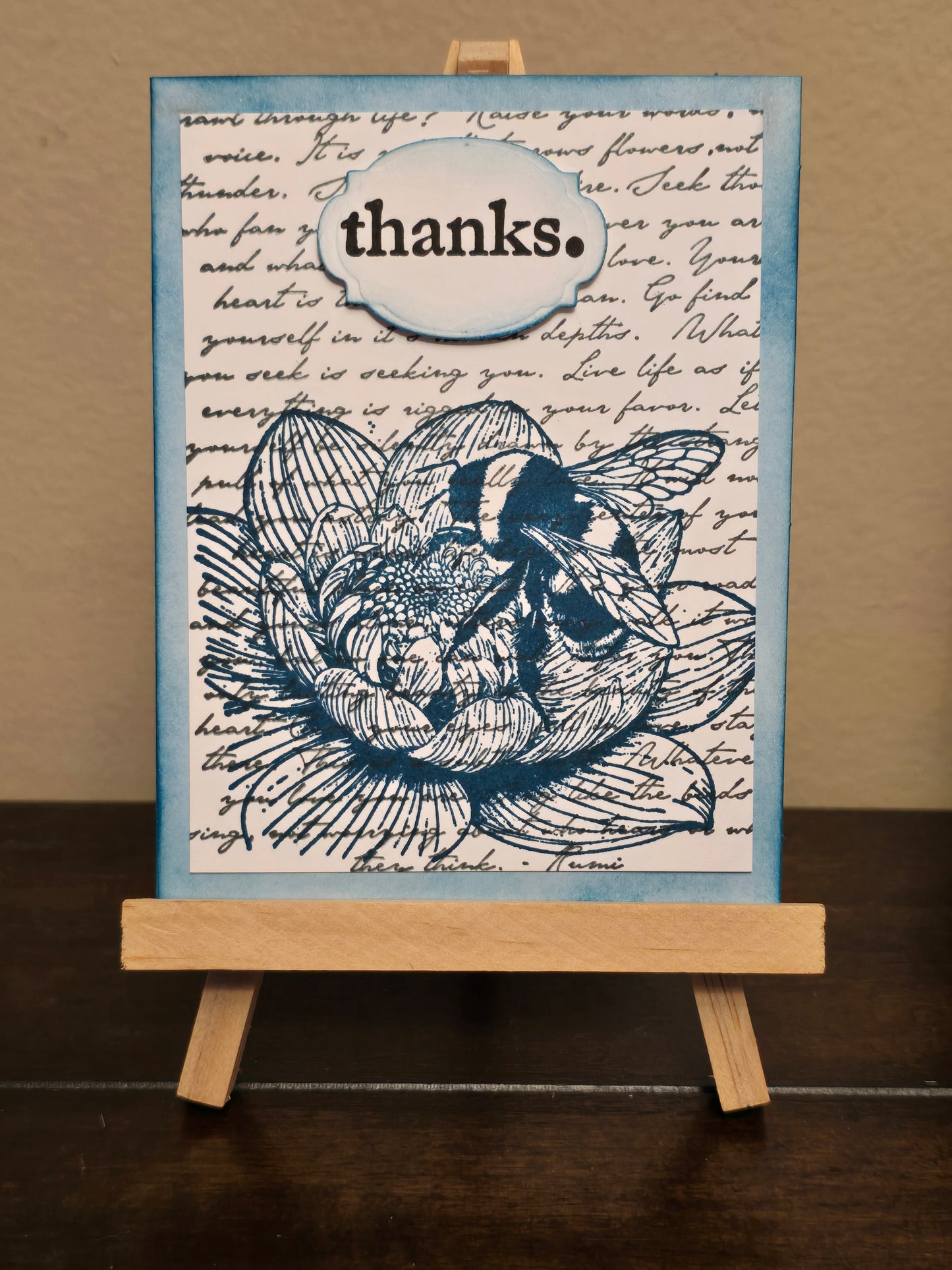 "thanks." Notecard set (5 unique designs, blank inside)