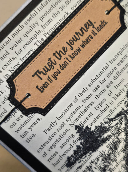 "Trust the journey. Even if you don't know where it leads." Handmade Greeting Card